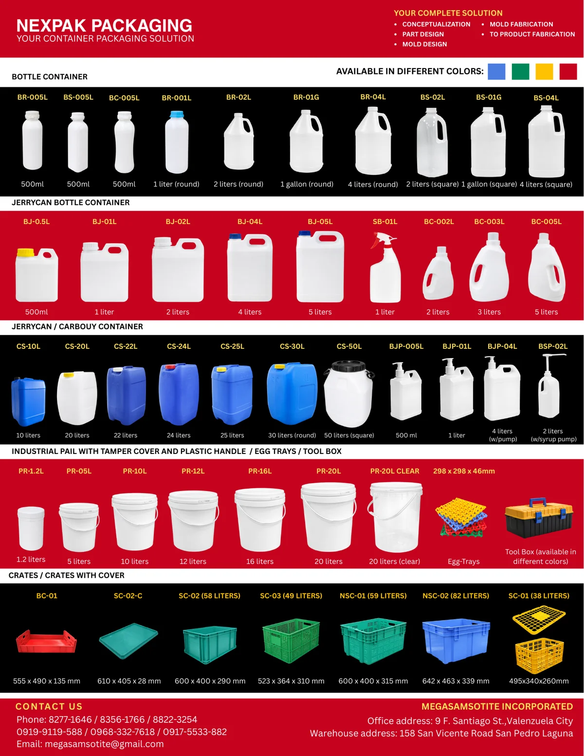 Cover page of the official Nexpak product brochure